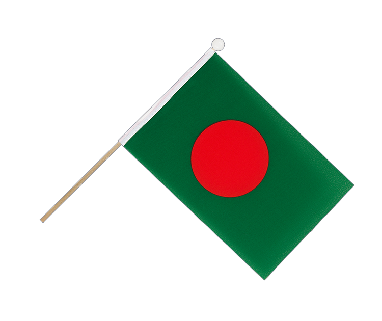 Bangladesh - Drapeau sur hampe 15 x 22 cm