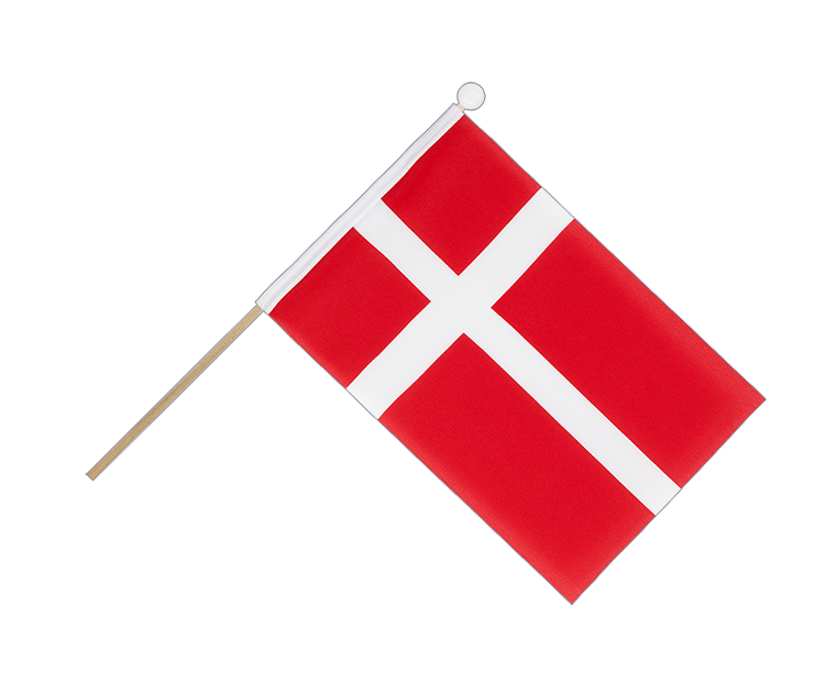 Dänemark Stockfähnchen 15 x 22 cm