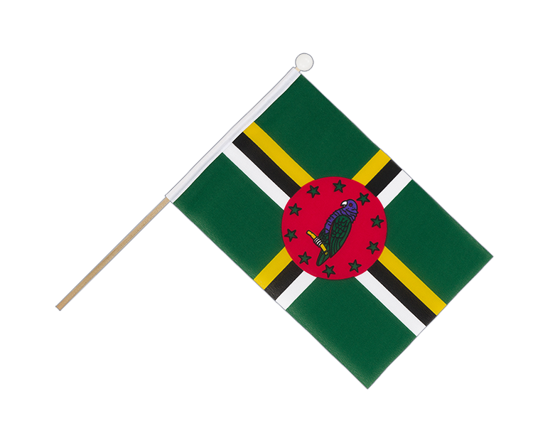 Dominica - Stockfähnchen 15 x 22 cm