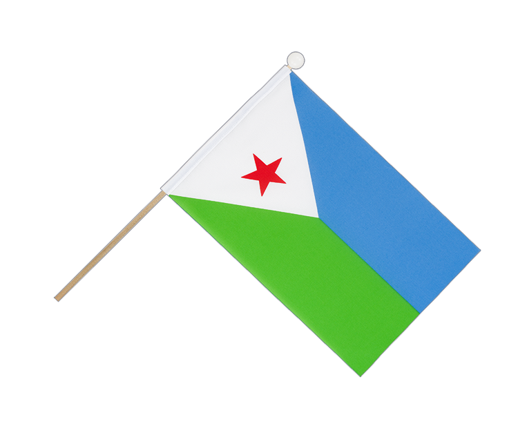 Hand Waving Flag Djibouti - 6x9"
