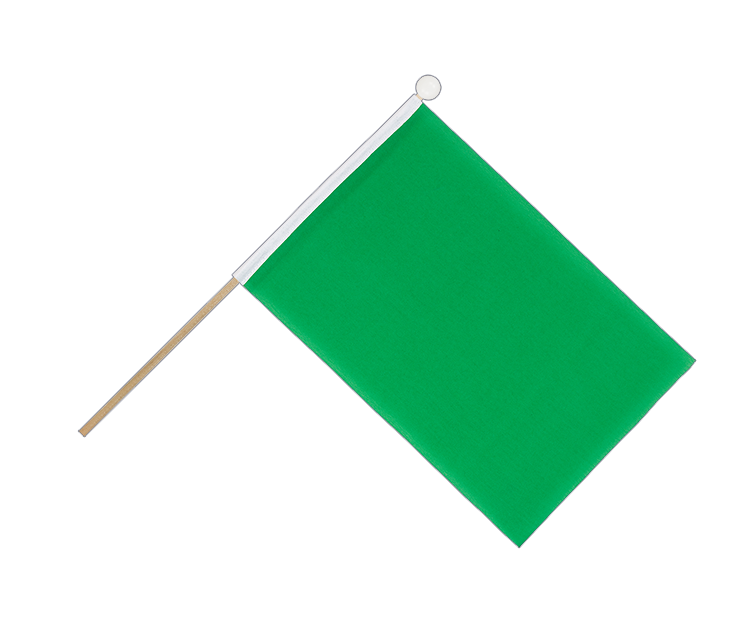 Vert - Drapeau sur hampe 15 x 22 cm