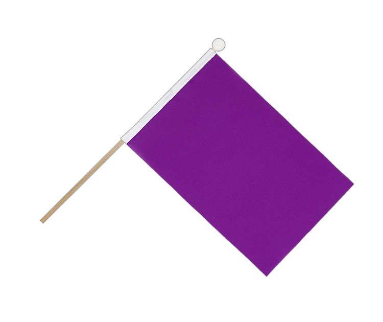 Hand Waving Flag Purple - 6x9"
