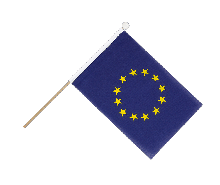 Drapeau Union européenne UE sur hampe 15 x 22 cm