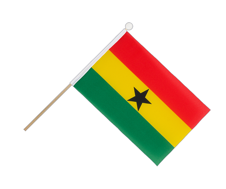 Ghana Stockfähnchen 15 x 22 cm