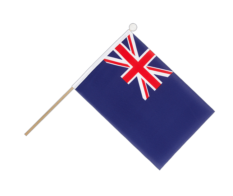 United Kingdom Naval Blue Ensign 1659 - Hand Waving Flag 6x9"