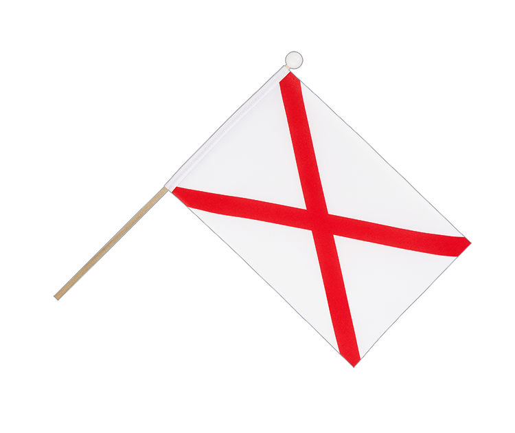 Hand Waving Flag St. Patrick cross - 6x9"
