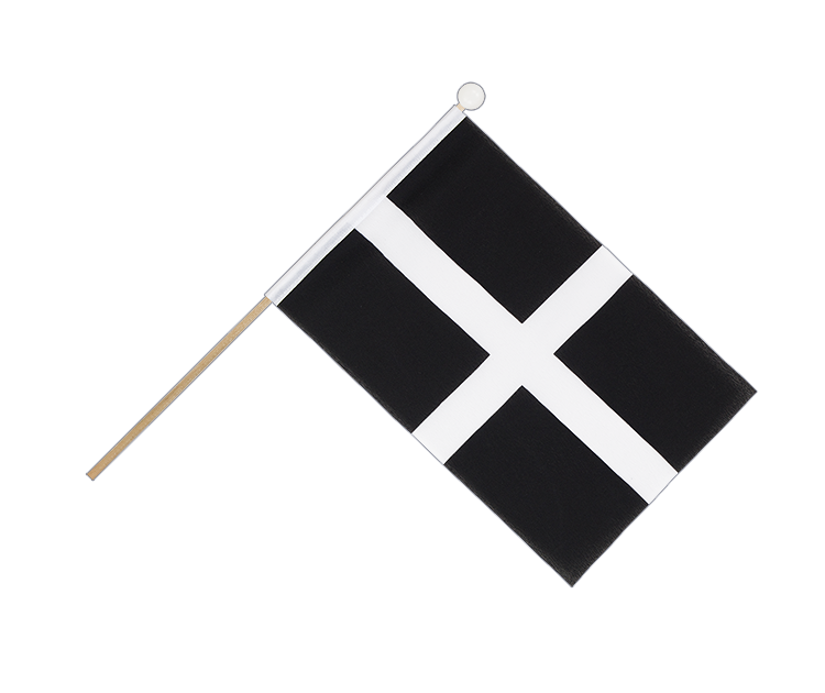 St. Piran Cornwall Mini Hand Waving Flag 6x9"