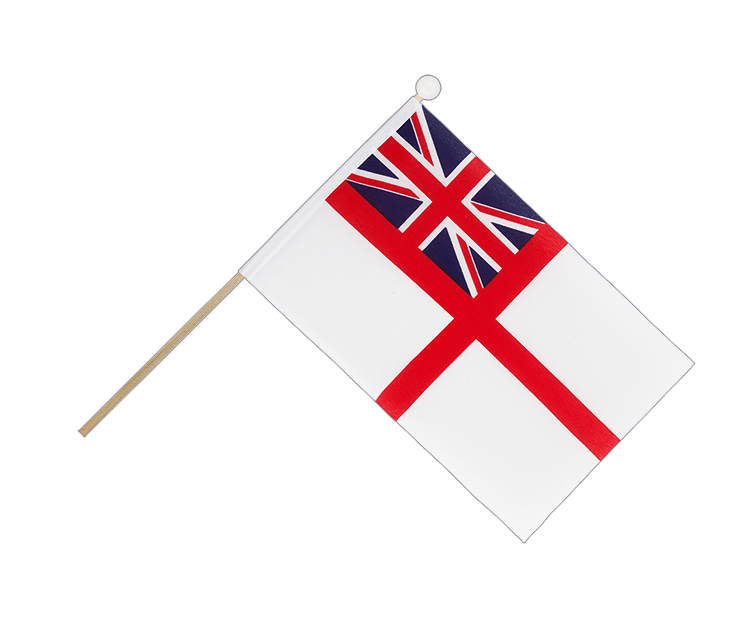 Großbritannien White Ensign Stockfähnchen 15 x 22 cm