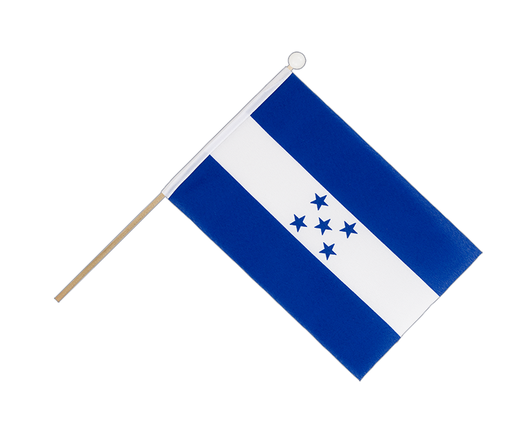 Honduras - Drapeau sur hampe 15 x 22 cm
