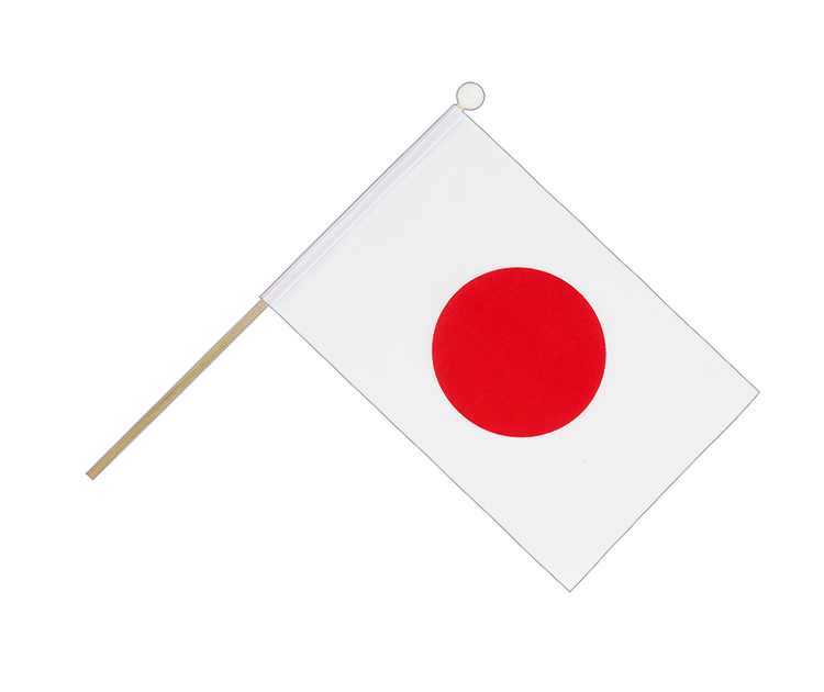 Drapeau Japon sur hampe 15 x 22 cm