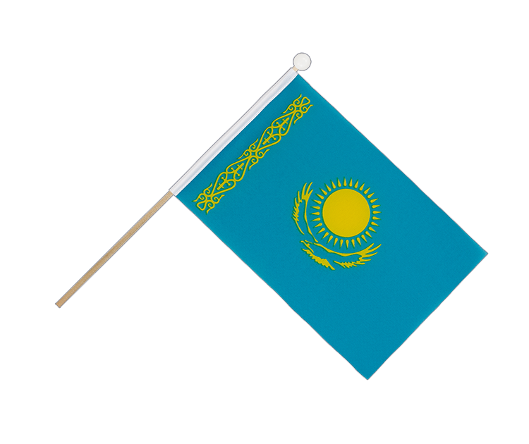 Drapeau Kazakhstan sur hampe 15 x 22 cm