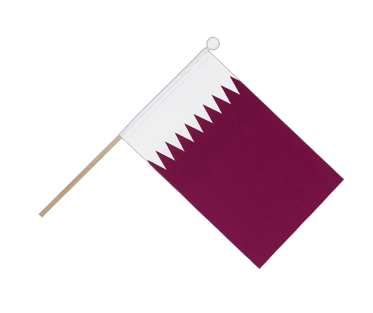 Qatar - Hand Waving Flag 6x9"