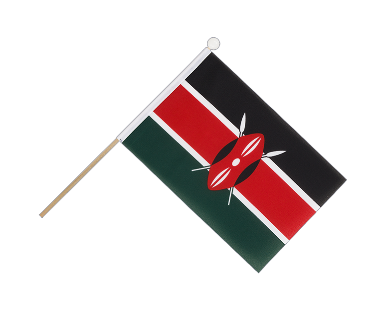 Kenia Stockfähnchen 15 x 22 cm