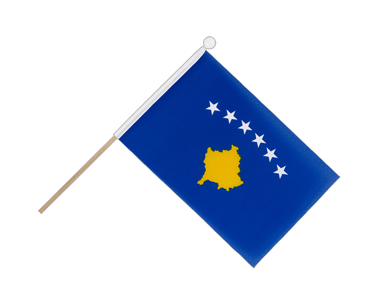 Hand Waving Flag Kosovo - 6x9"