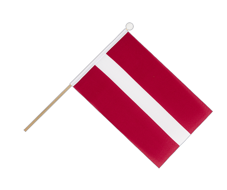 Latvia - Hand Waving Flag 6x9"