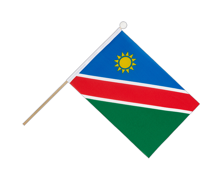 Namibie - Drapeau sur hampe 15 x 22 cm