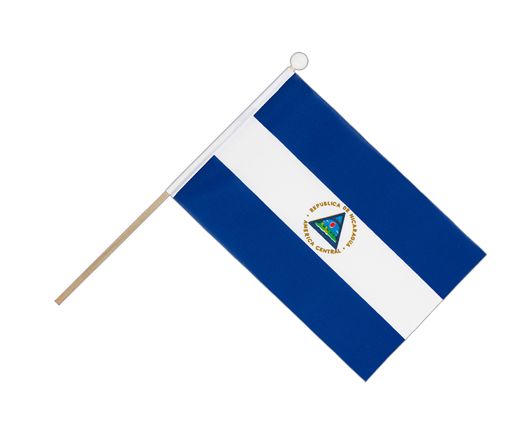 Nicaragua - Stockfähnchen 15 x 22 cm