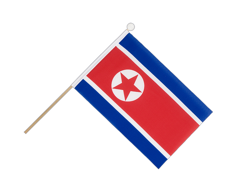 Nordkorea Stockfähnchen 15 x 22 cm
