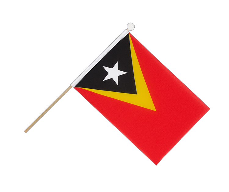 Timor orièntale - Drapeau sur hampe 15 x 22 cm