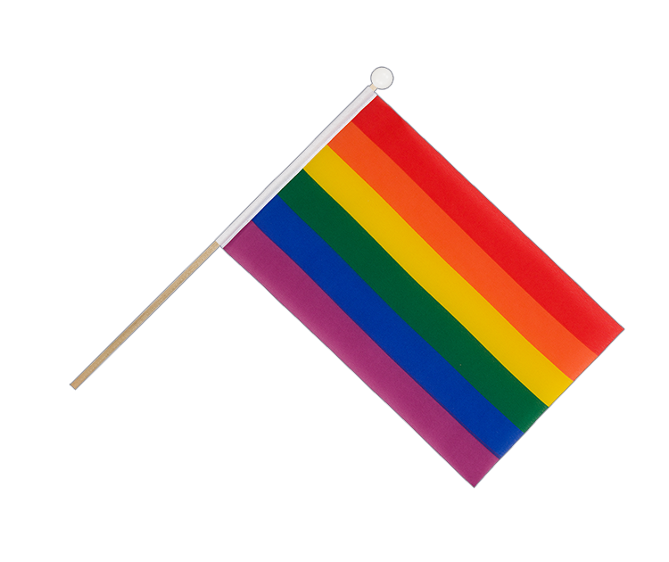 Hand Waving Flag Rainbow - 6x9"