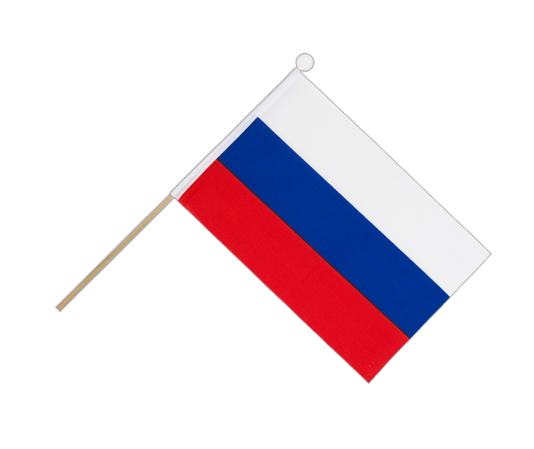 Drapeau Russie sur hampe 15 x 22 cm