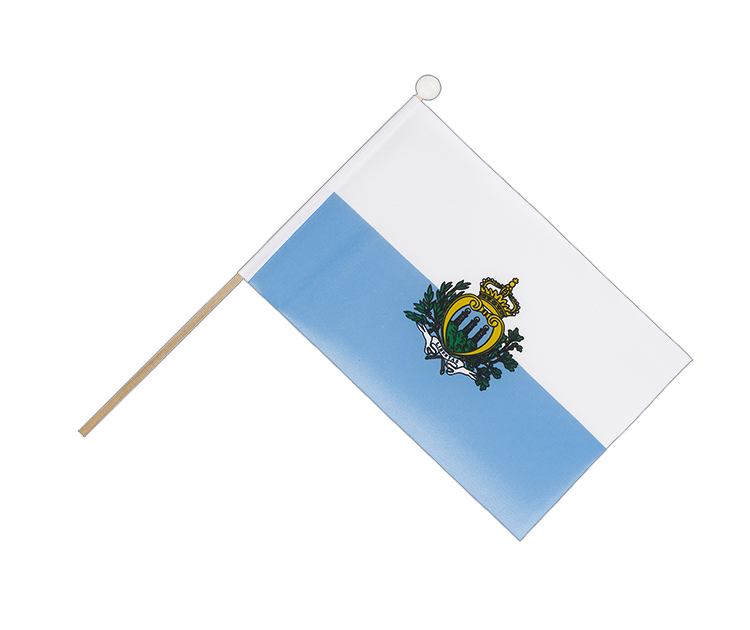 San Marino - Hand Waving Flag 6x9"