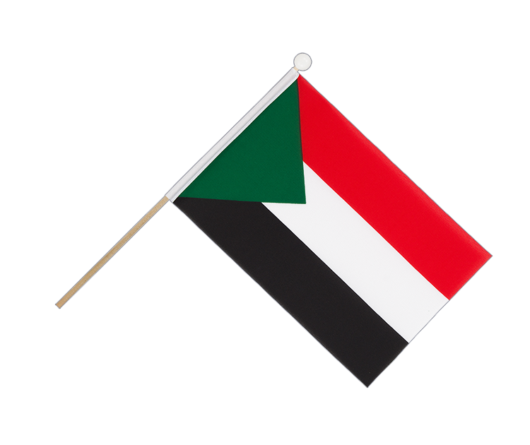 Sudan - Hand Waving Flag 6x9"