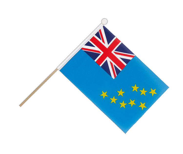 Hand Waving Flag Tuvalu - 6x9"