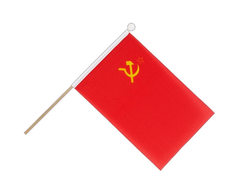 URSS - Drapeau sur hampe 15 x 22 cm