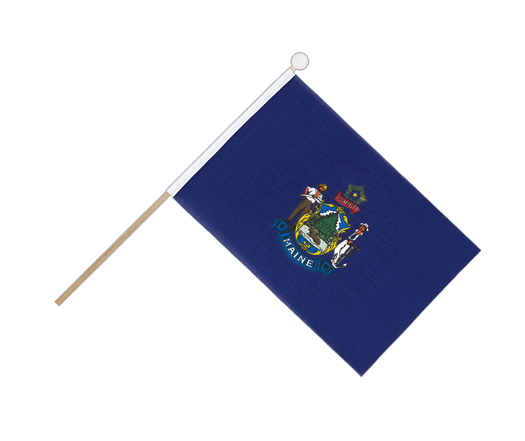 Maine - Hand Waving Flag 6x9"