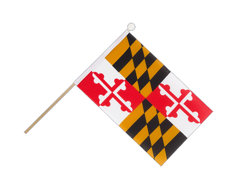 Maryland - Hand Waving Flag 6x9"