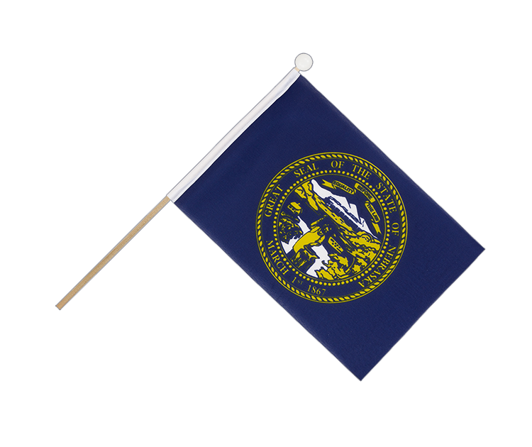 Nebraska - Hand Waving Flag 6x9"