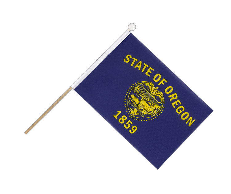 Oregon - Hand Waving Flag 6x9"