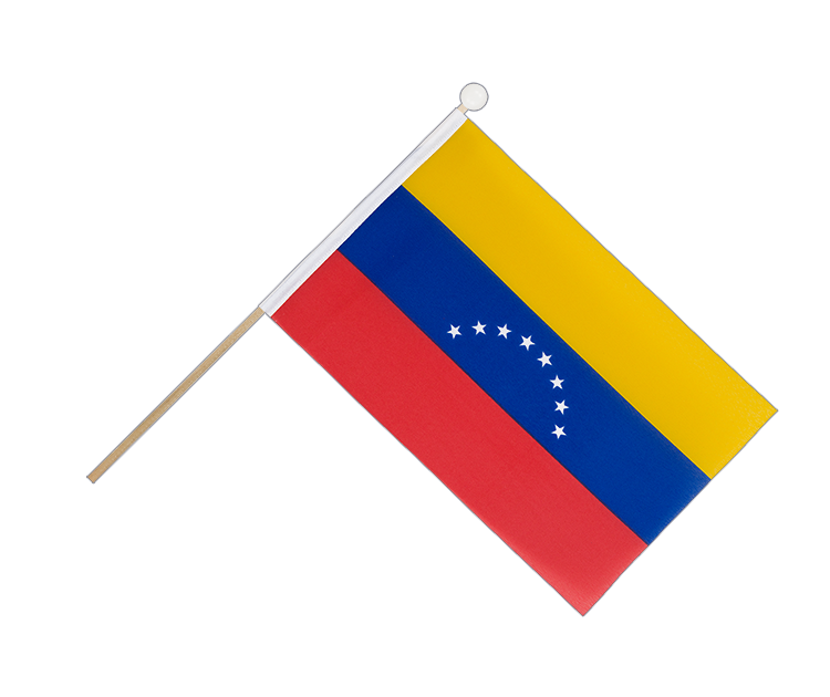 Venezuela 8 Etoiles - Drapeau sur hampe 15 x 22 cm