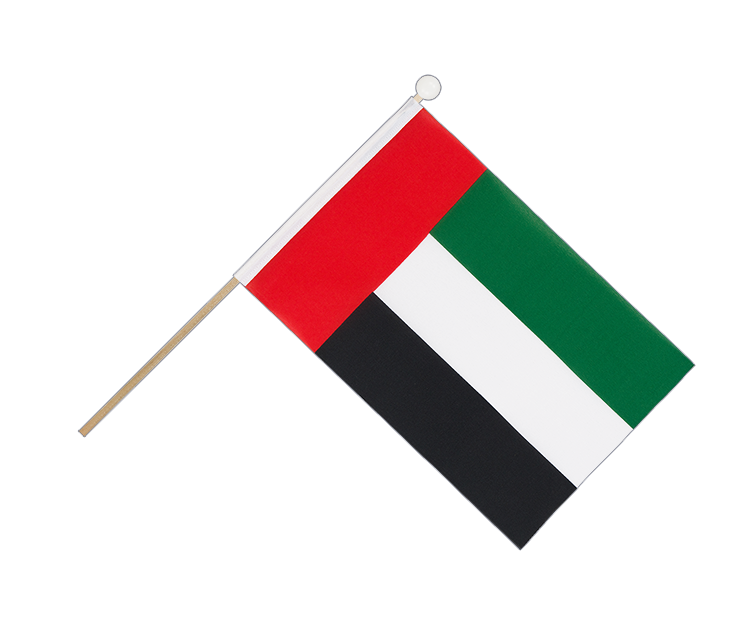 Émirats Arabes Unis - Drapeau sur hampe 15 x 22 cm