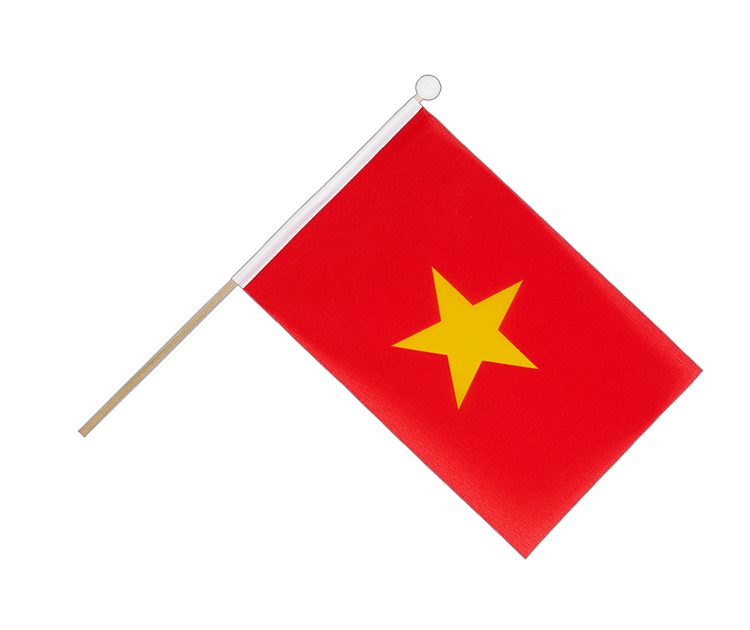 Drapeau Viêt Nam Vietnam sur hampe 15 x 22 cm