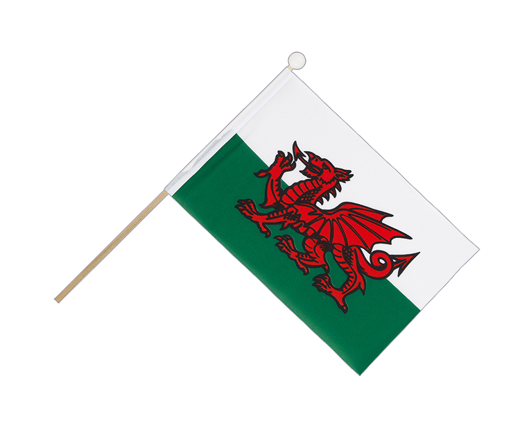 Wales Stockfähnchen 15 x 22 cm