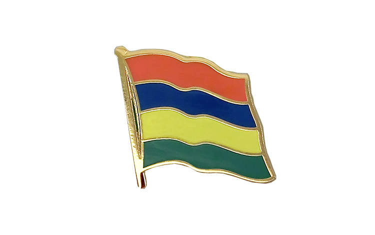 Flaggen Pin Mauritius 2 x 2 cm