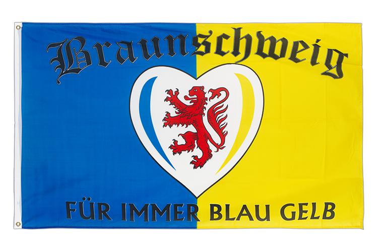 Braunschweig Für immer blau gelb Flagge 90 x 150 cm