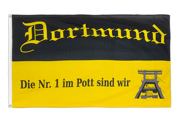 Dortmund Förderturm, Die Nr. 1 im Pott sind wir Flagge 90 x 150 cm