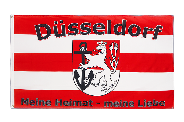 Düsseldorf Meine Heimat meine Liebe Flagge 90 x 150 cm