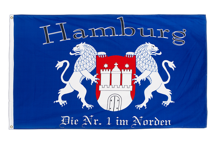 Hamburg Die Nr. 1 im Norden Flagge 90 x 150 cm
