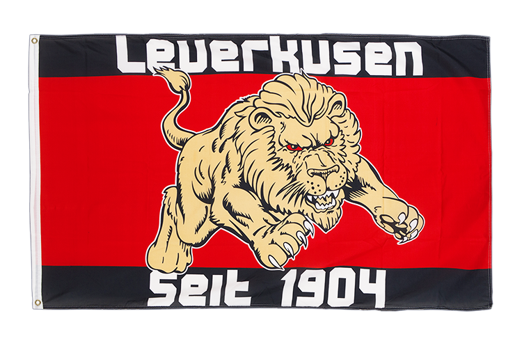 Leverkusen Löwe seit 1904 Flagge 90 x 150 cm