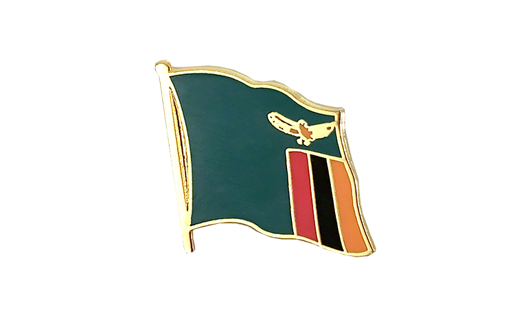 Pin's drapeau Zambie 2 x 2 cm