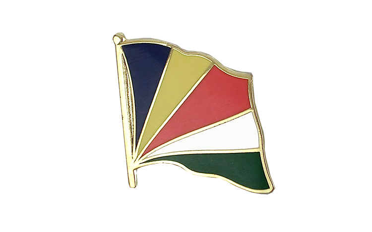 Pin's drapeau Seychelles 2 x 2 cm