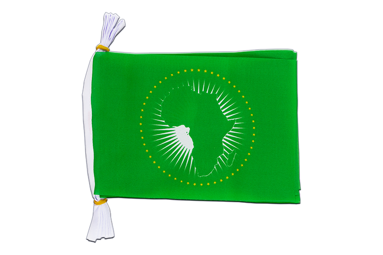 Afrikanische Union AU - Fahnenkette 15 x 22 cm, 3 m