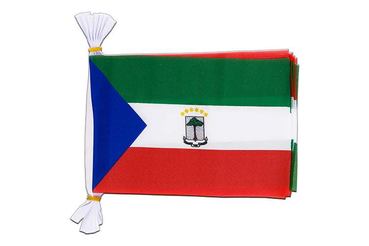 Guinée équatoriale - Mini Guirlande fanion 15 x 22 cm, 3 m