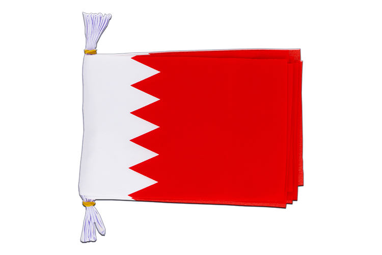 Bahrain - Fahnenkette 15 x 22 cm, 3 m