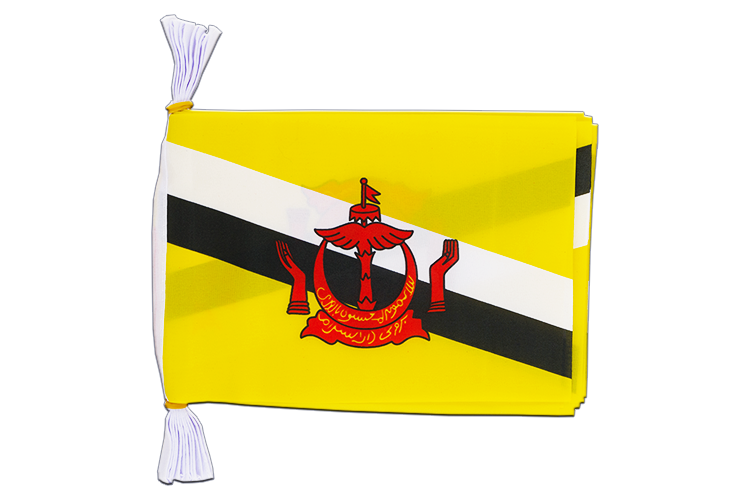 Brunei - Flag Bunting 6x9", 3 m