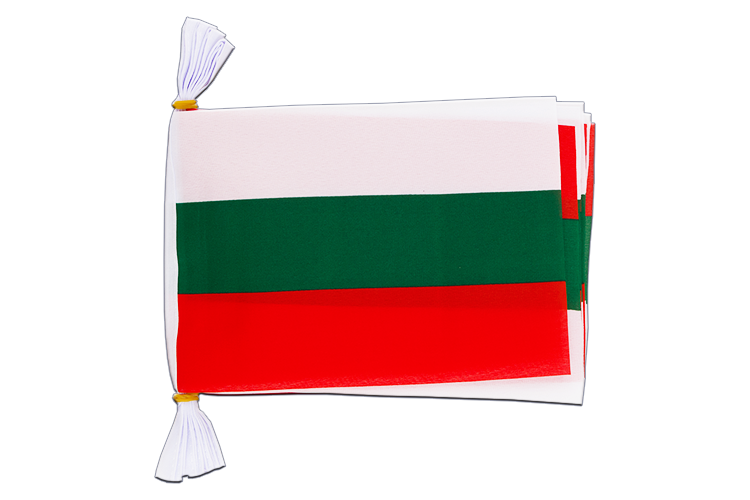 Bulgarien Fahnenkette 15 x 22 cm, 3 m